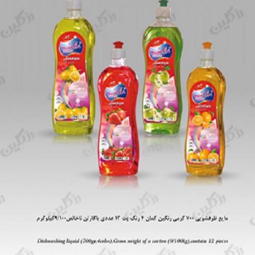 مایع ظرفشویی ناران رنگین کمان 4 رنگ پت 700 گرمی